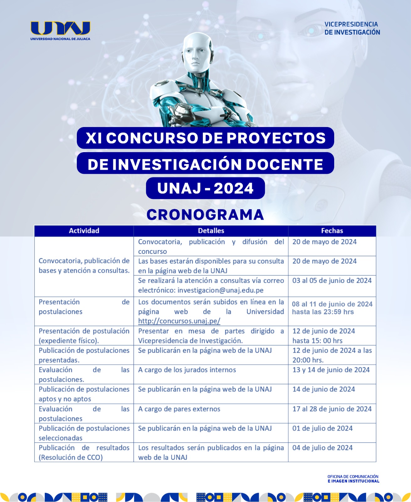 XI CONCURSO DE PROYECTOS